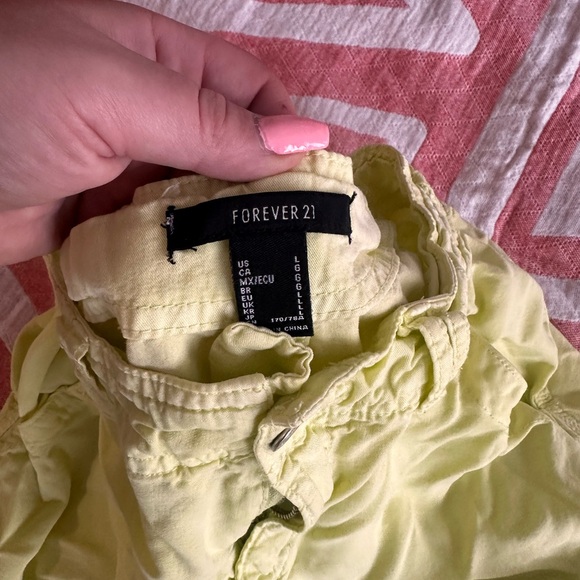 NEON YELLOW CARGO PANTS - Picture 3 of 3